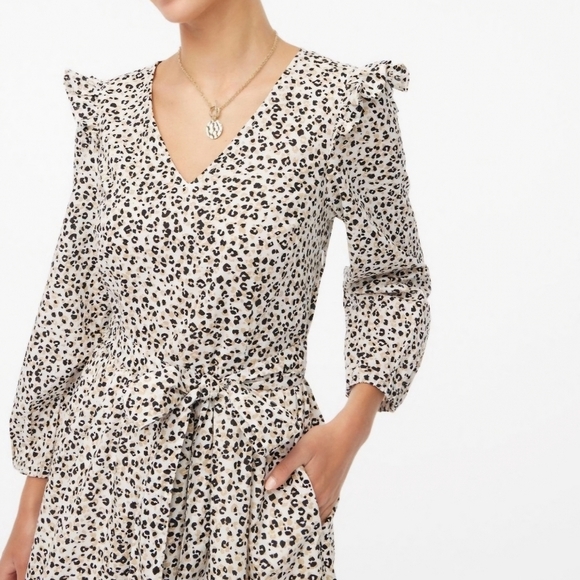 J. Crew Lightweight Cotton Puff Sleeve Mini Dress size M - Picture 3 of 11